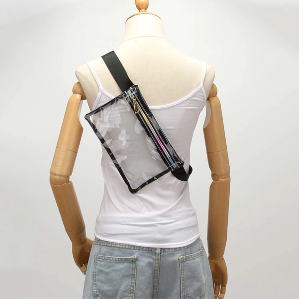 1pc Pocket Transparent Beach Bag Crossbody Bag TPU Lucency Bag Fashion Waist Bag for Man (TPU Lucency)