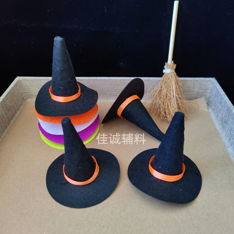 10 pcs Halloween Felt Witch Hats Mini Witch Hat Party Witch Hat Decorative Witch Hat