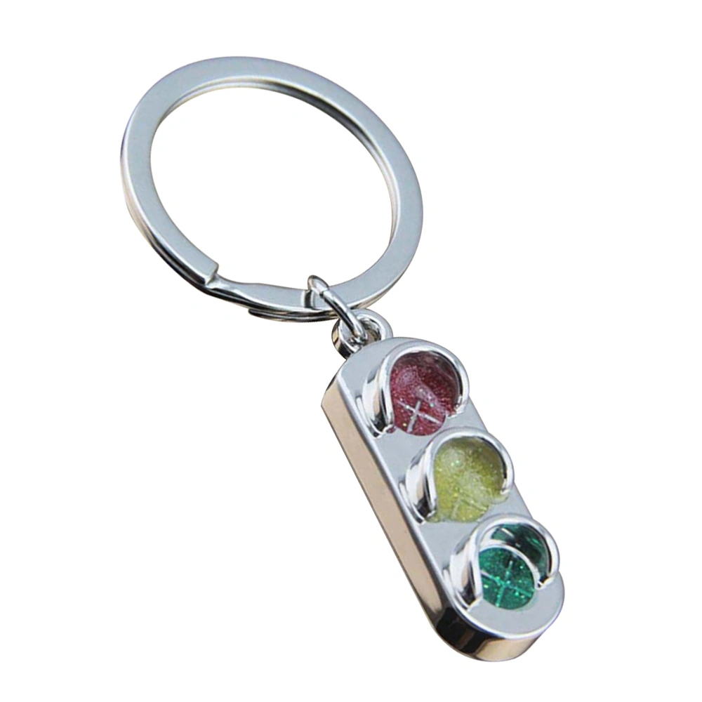 Traffic Light Signal Pendant Keyring Creative Metal Keychain Cool Car Keyring Handbag Phone Pendant Creative Gift