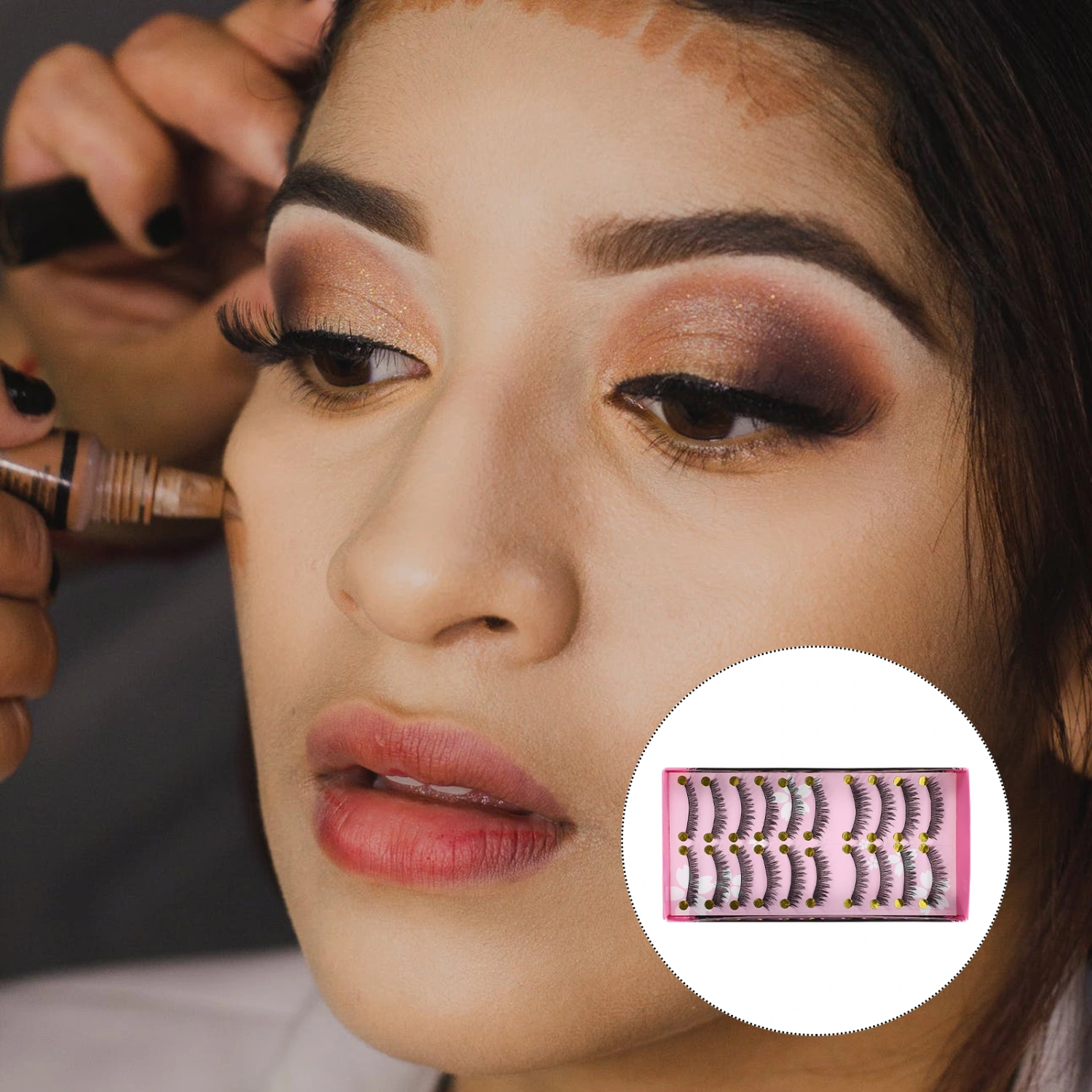 10 Pairs False Eyelashes Fake Eyelashes Artificial Fiber Lashes Makeup Eyelashes