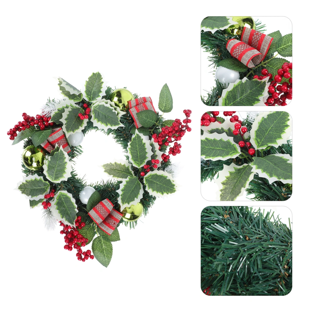 Christmas Artificial Wreath Christmas Hanging Decor Wreath Decor (with Light)