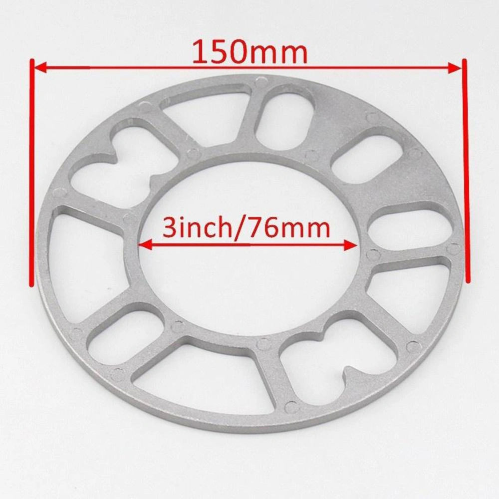 4Pcs 8mm Wheel Spacers Shims Plate Alloy Aluminum 4 & 5 Stud for Autocar Universal