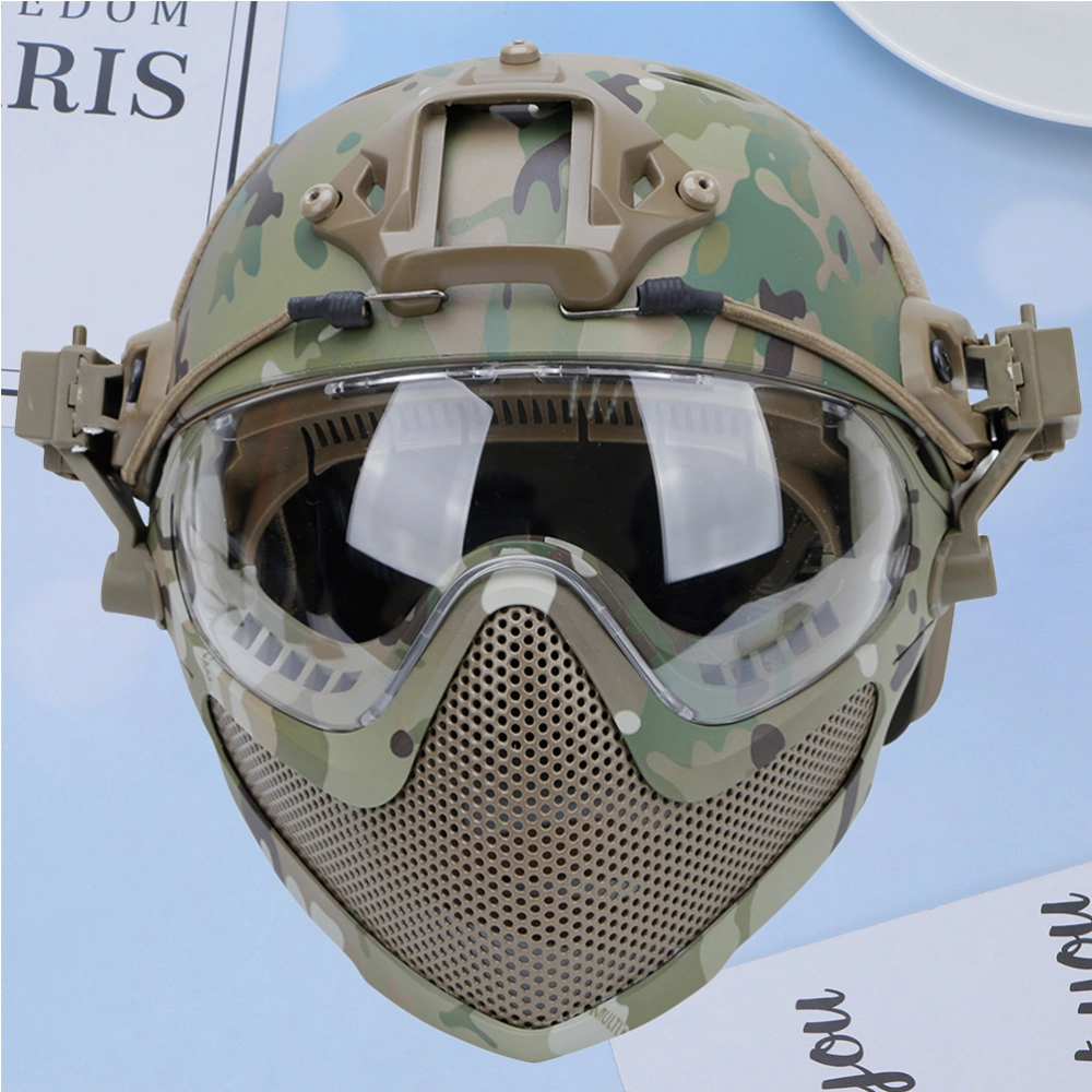 1Pc Safety Steel Mesh Helmet Military Style Helmet Jungle Camouflage Series Safty Helmet Loading and Unloading Integrated Helmet