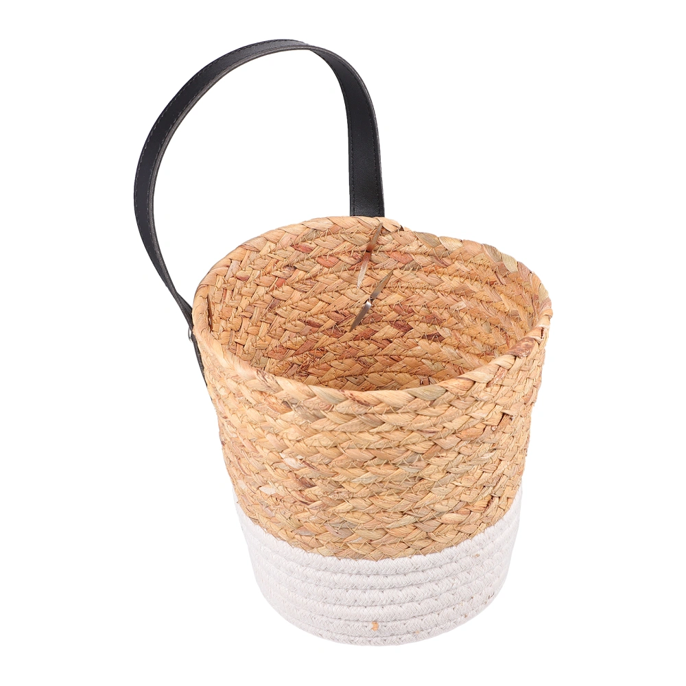 Sea Grass Woven Basket Garden Plant Basket Rustic Weaved Flower Basket