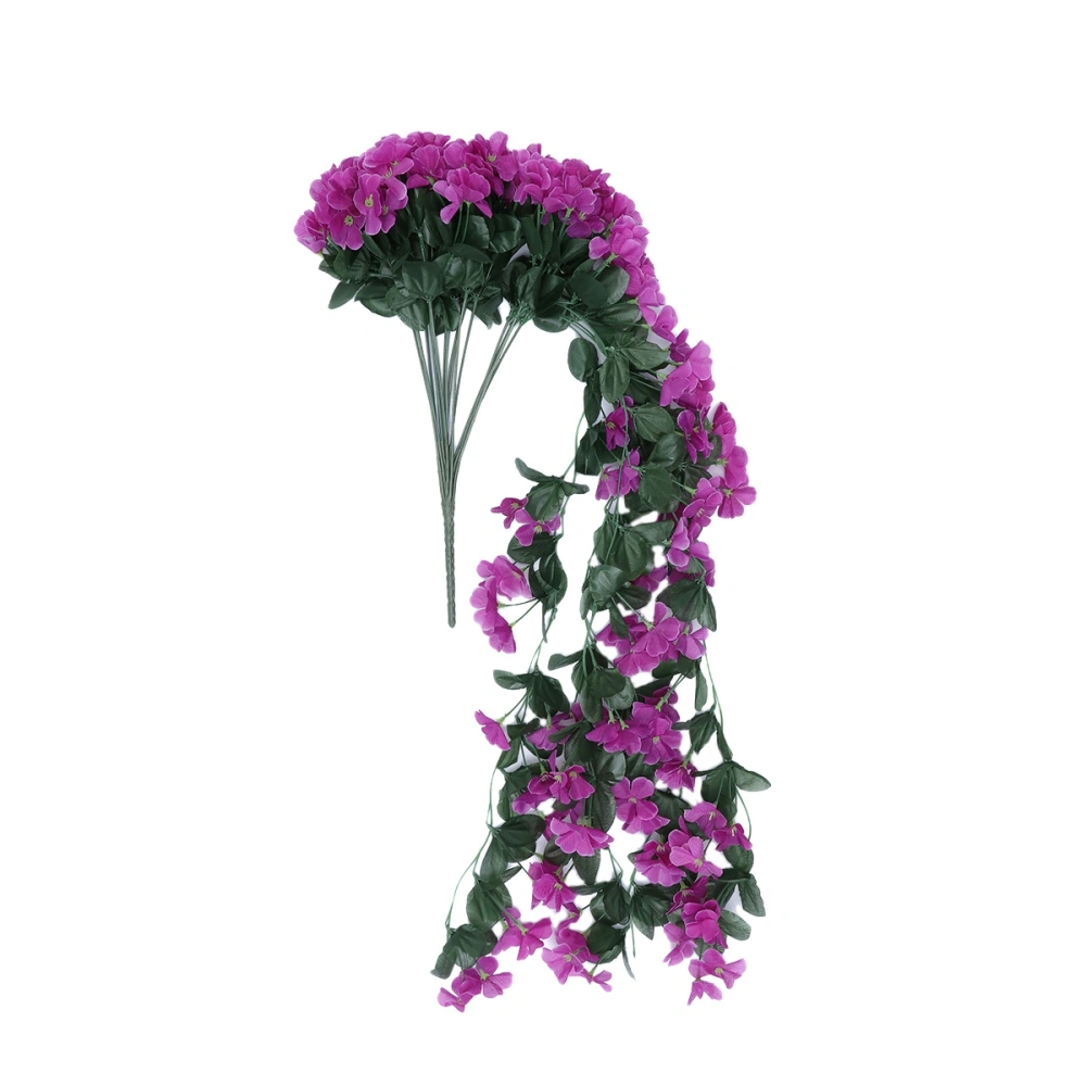 2 Pcs Artificial Flowers Fake Plastic Simulation Violet for Wedding Home Office Decoration (Violet)