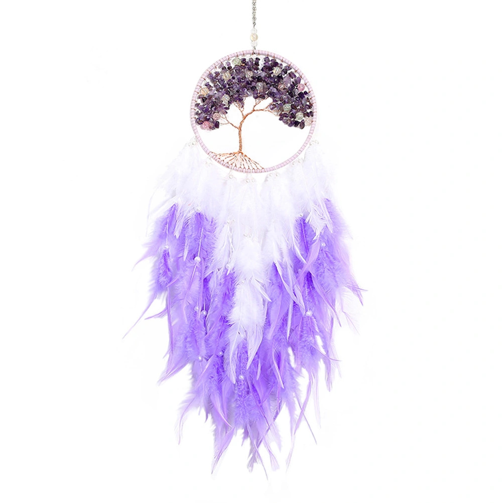 1pc Healing Crystals Dream Catcher Feather Dream Cathcer Hanging Ornament