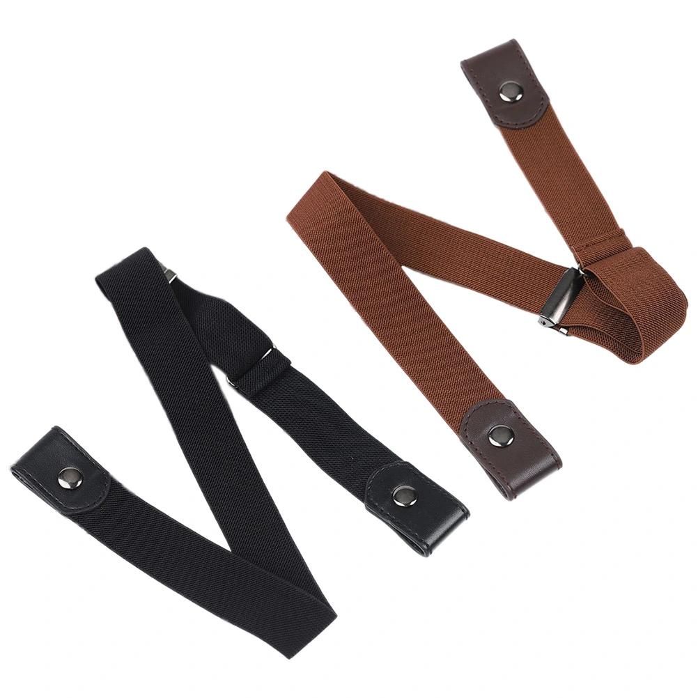 2Pcs Elastic Women Waist Belts Fashion Lady Waist Belts Punch-free Jeans Belts