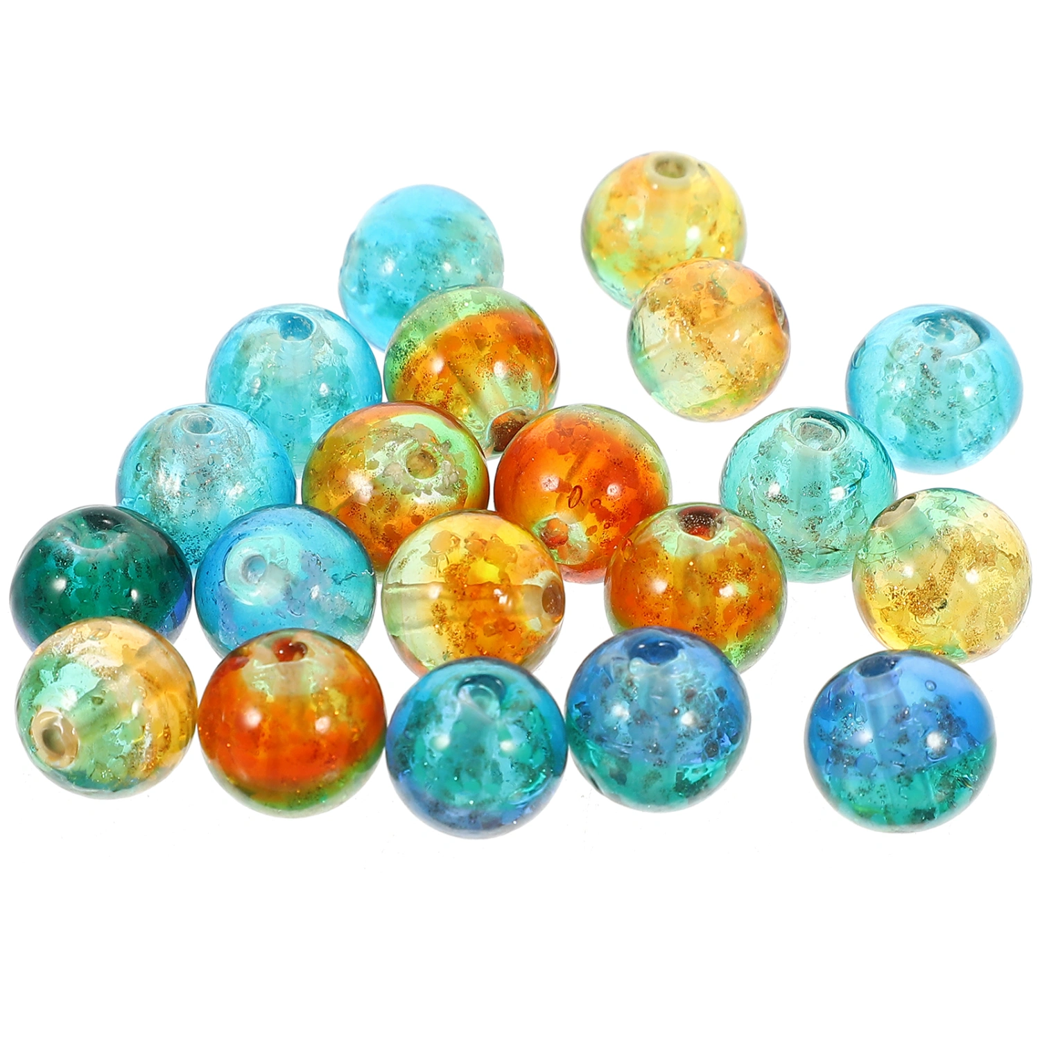 20Pcs Glass Beads DIY Craft Beads Bracelet Beads DIY Beads for Jewelry Making
