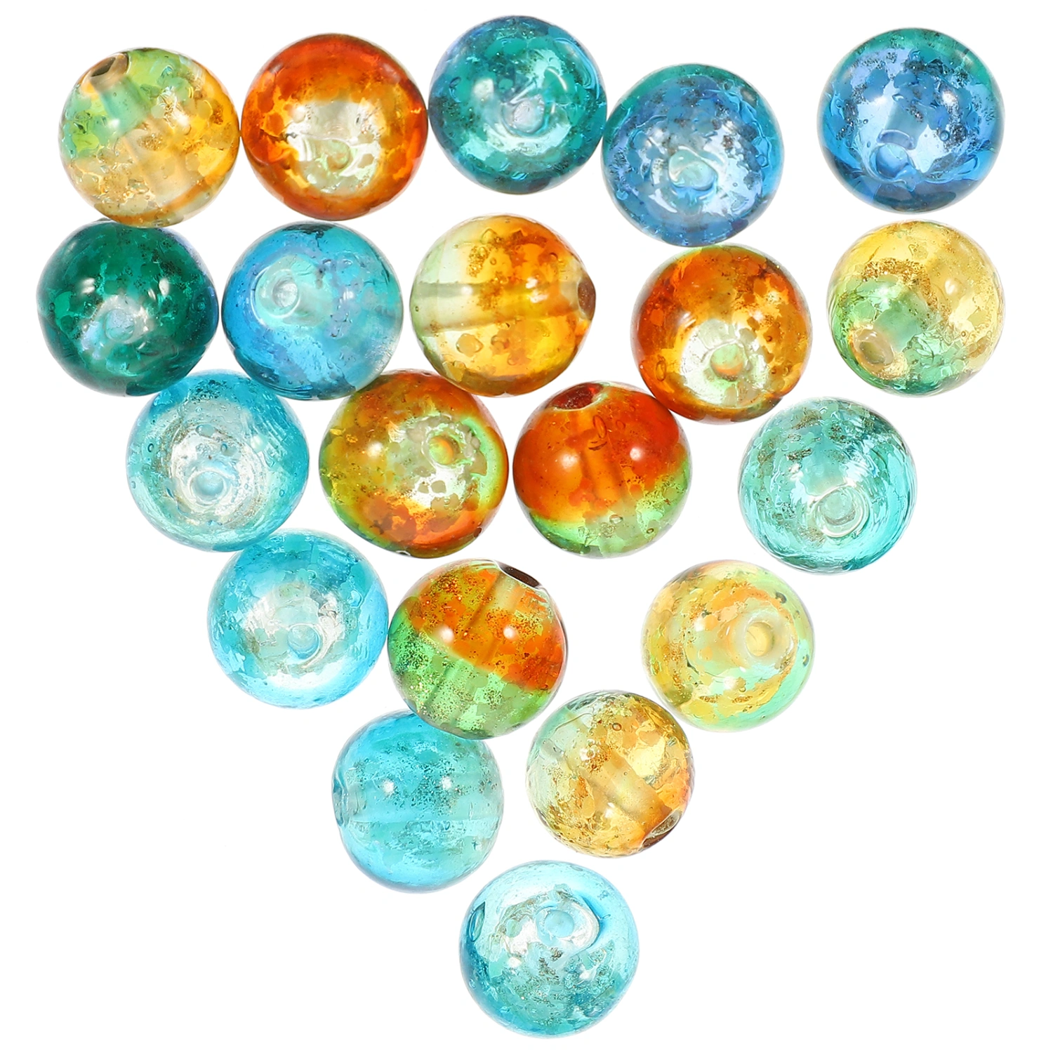 20Pcs Glass Beads DIY Craft Beads Bracelet Beads DIY Beads for Jewelry Making