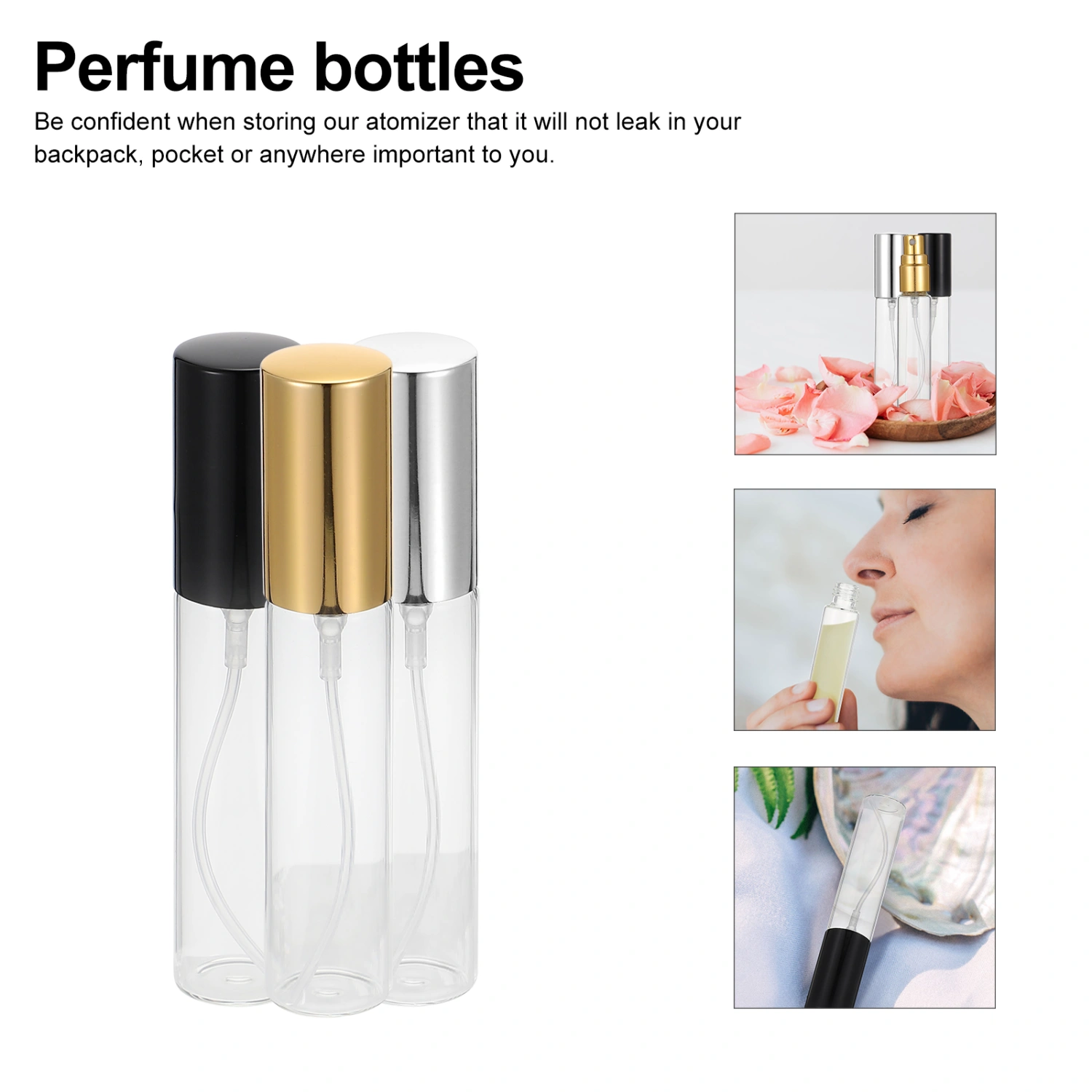 12Pcs 10ml Perfume Atomizer Travel Perfume Bottles Glass Bottle Containers