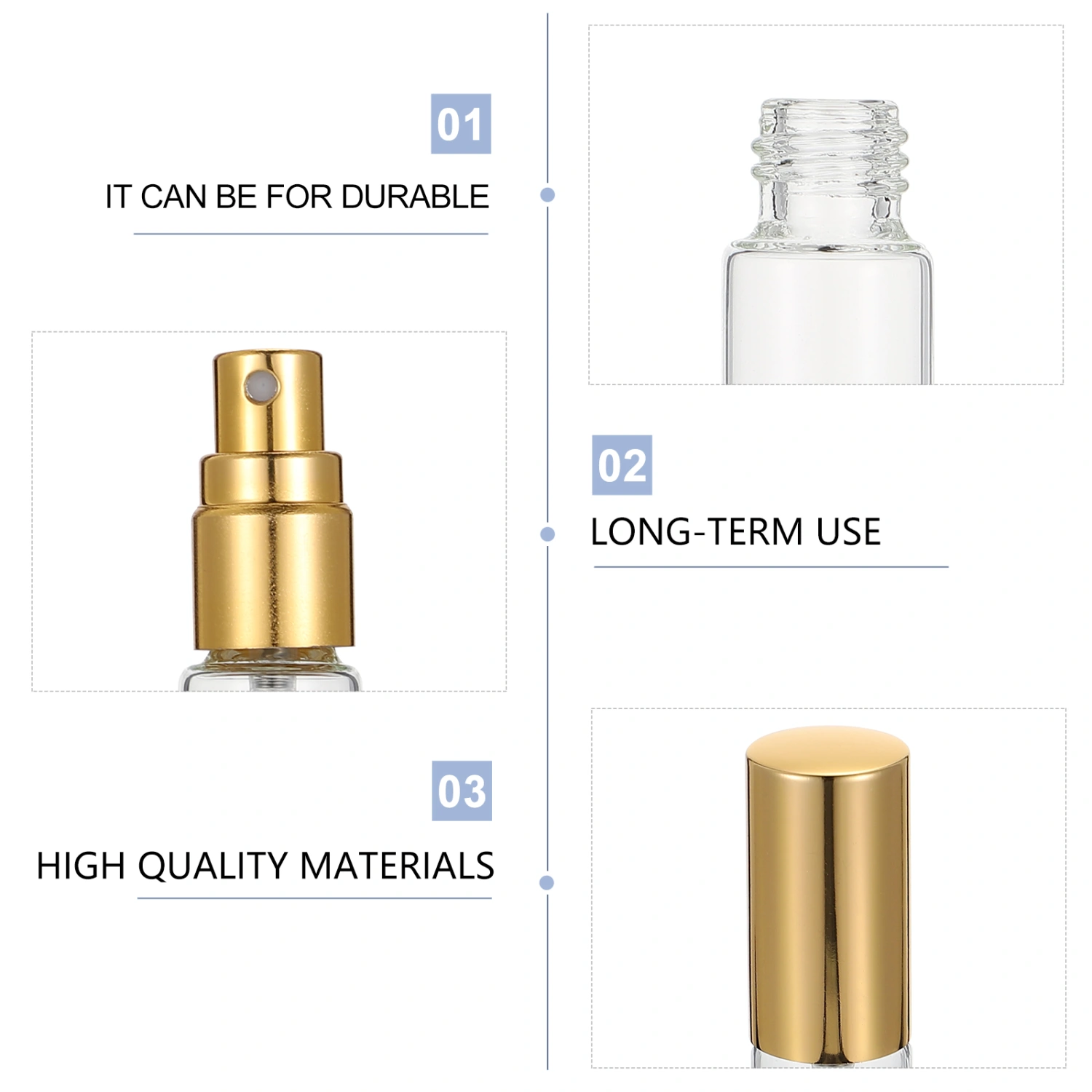 12Pcs 10ml Perfume Atomizer Travel Perfume Bottles Glass Bottle Containers