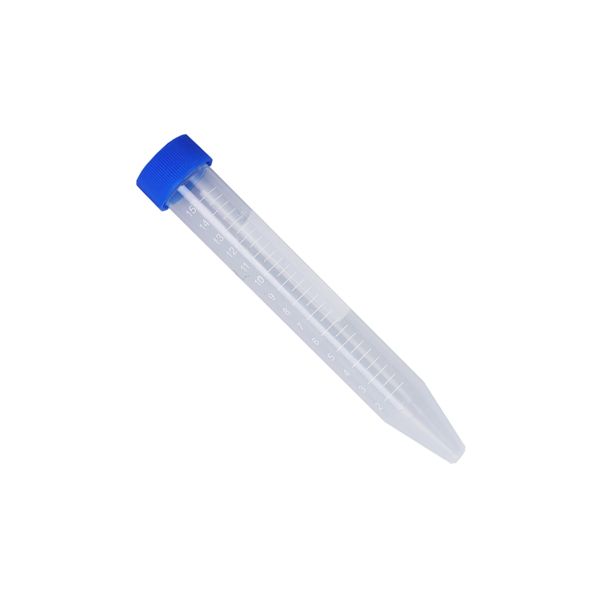 50 PCS 15ml Pointed Head Centrifuge Tube with Screw Sample Supply (Random Color Cap)