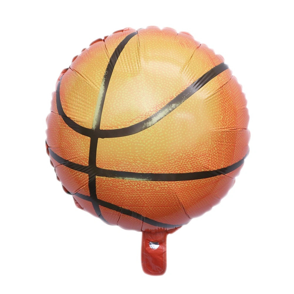 10pcs 18inch Basketball Balloons Aluminum Foil Balloon Party Supplies for Birthday World Game Sports Party Decoration