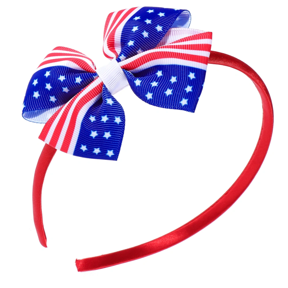 America Flag Hair Clip Kids Chiledren Girls Bowknot Hairpins for Independence Day 4th of July National Day (Red)