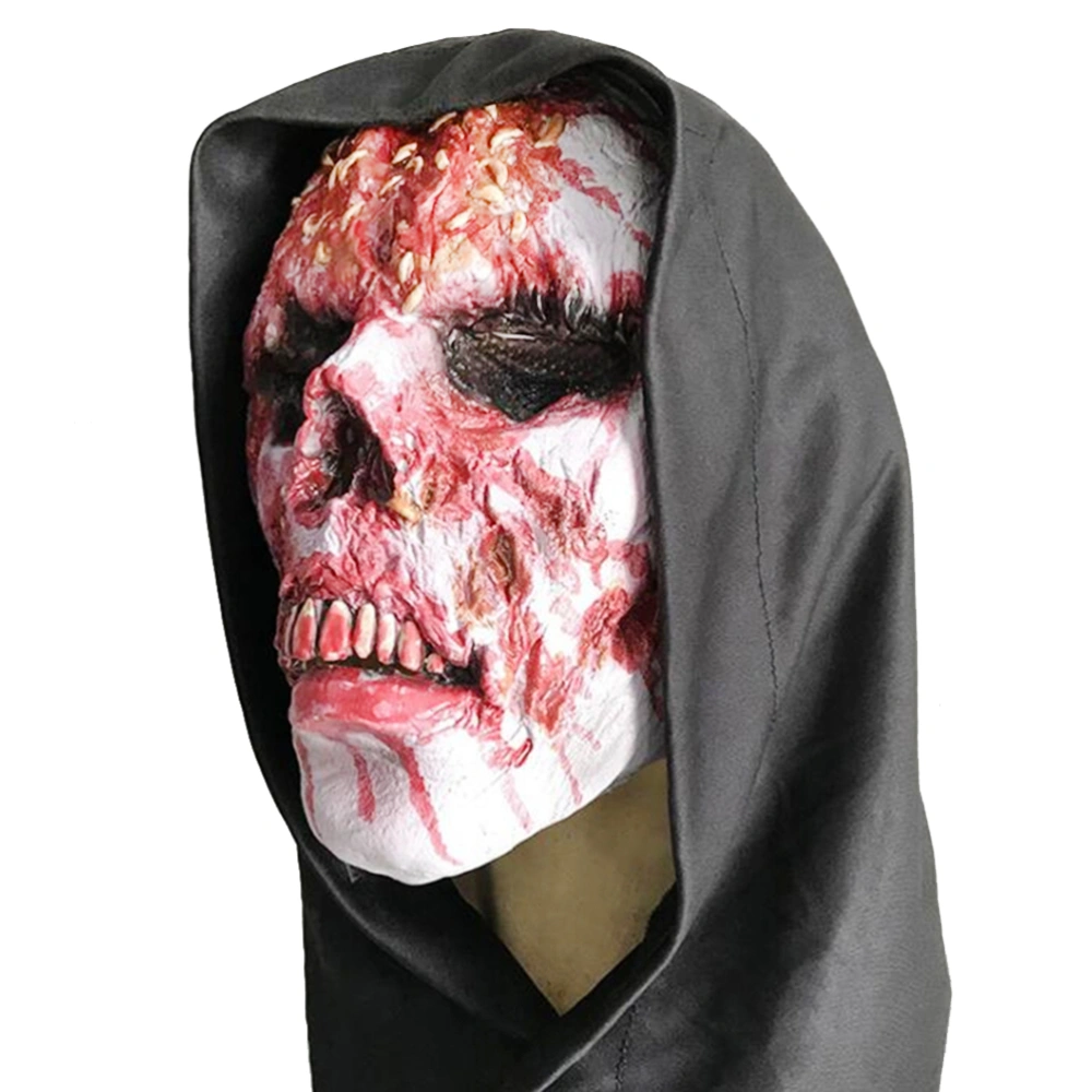 Halloween Mask Blood Drooping Human Skull Latex Mask Horror Zombie Costume Party Mask