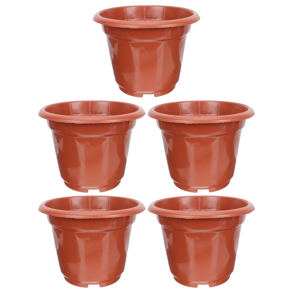 5Pcs Plant Nursery Pots Garden Plastic Gardening Pot Planting Containers for Balcony