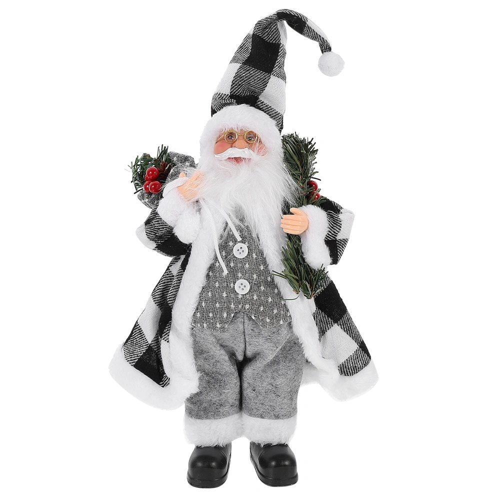 Santa Claus Figurine Miniature Santa Crafts Christmas Tabletop Santa Figurine