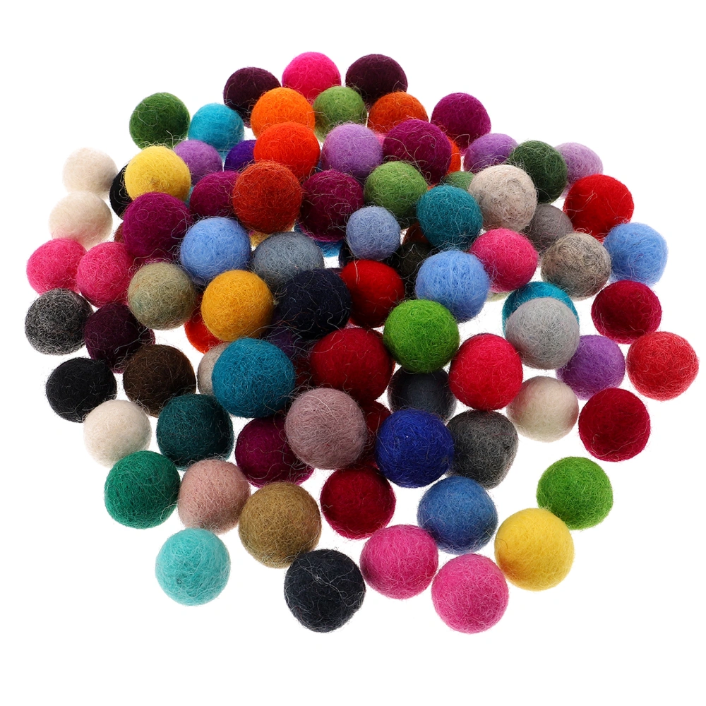 100pcs DIY Wool Felt Balls Handmade Felt Balls Clothes Decor DIY Materials