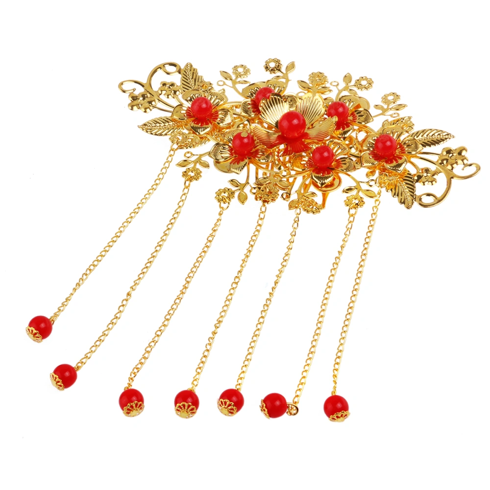 Exotic Allure Chinese Hair Comb Cheongsam Hair Accessory (Red)