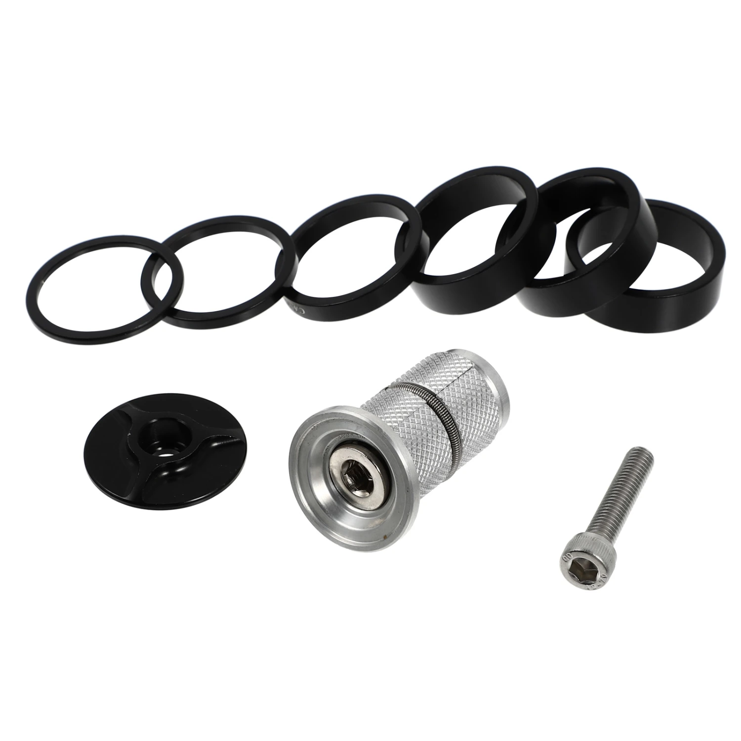 1 Set of Front Fork Washer Front Fork Bowl Set Gasket Cycling Accessory Black
