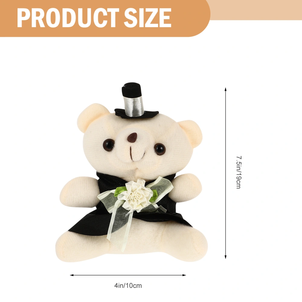 1Pair Couple Bear Doll Decoration Adorable Bear Doll Adorn Valentine's Day Gift