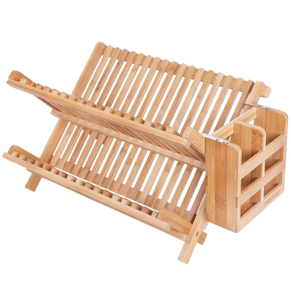 Wooden Dish Drainer Rack Dish Drying Rack Plate Dish Cup Cutlery Drainer Rack