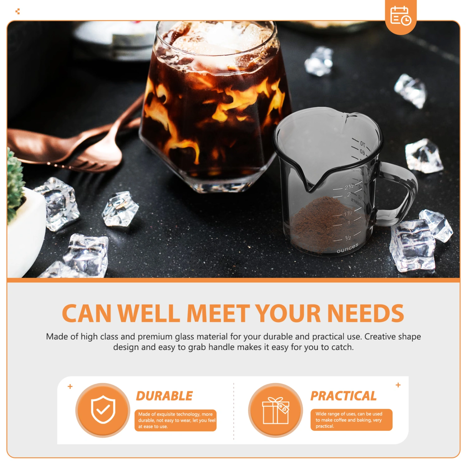 Coffee Tea Mug Glass Coffee Cup Coffee Drinking Glass Kitchen Measuring Cup Water Cup
