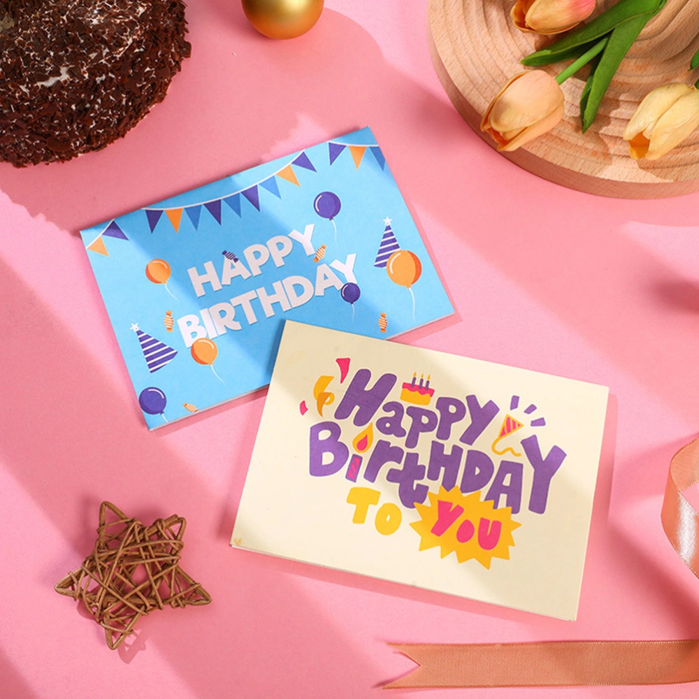 2pcs Birthday Cards Birthday Greeting Blessing Card 3D Happy Birthday Card