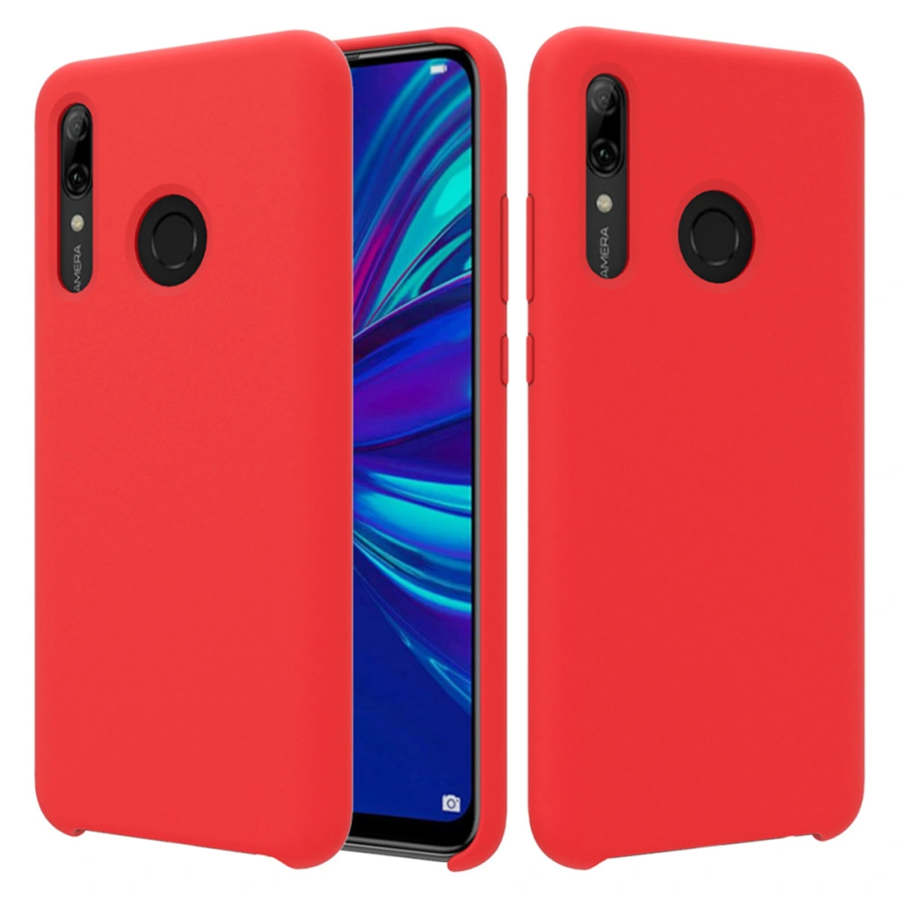 Fashion Liquid Silicone Phone Case Scratch-resistant Shockproof Protective Cover Compatible with Huawei P Smart Plus 2019/Enjoy 9S(Red)