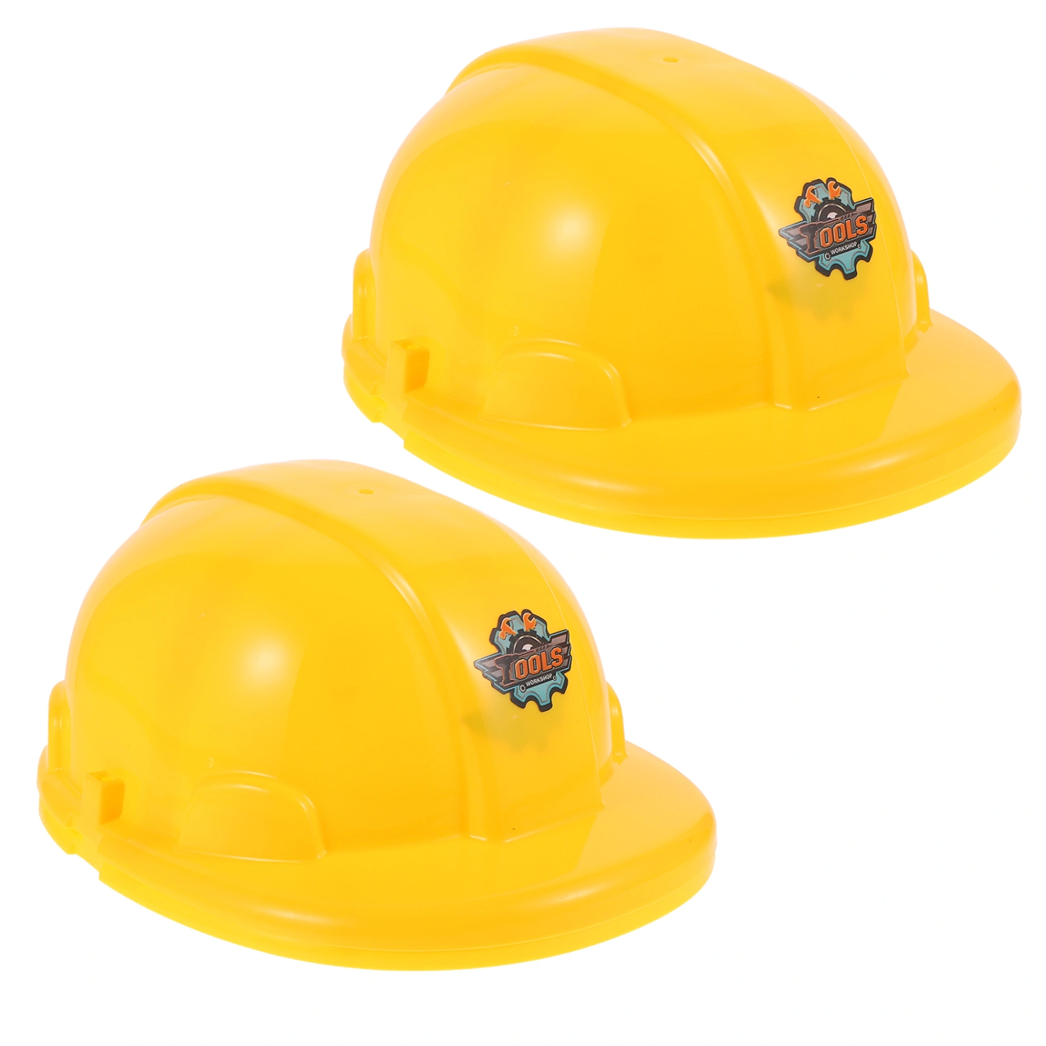 2pcs Simulation Construction Hats Kids Plastic Hats Construction Party Supplies