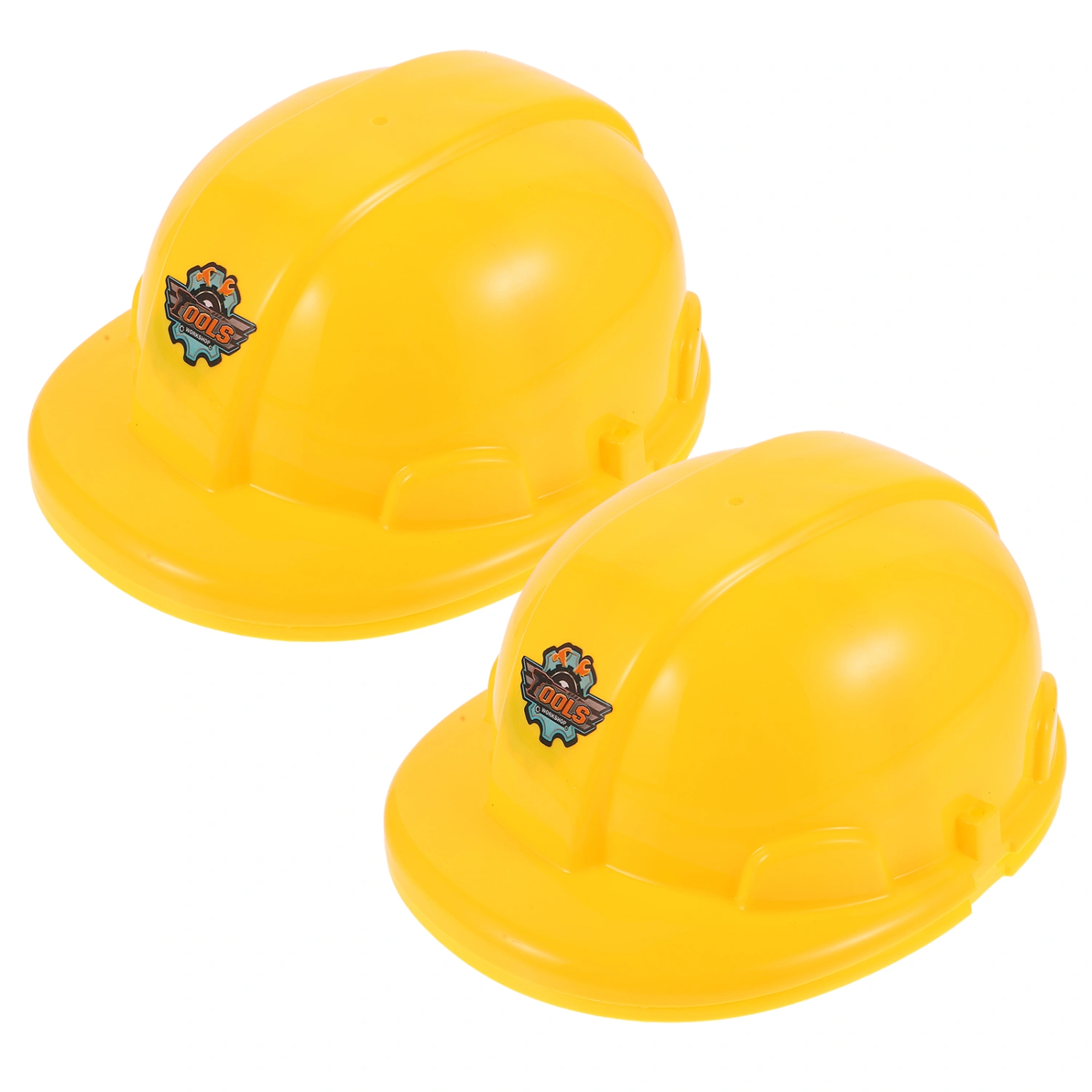 2pcs Simulation Construction Hats Kids Plastic Hats Construction Party Supplies