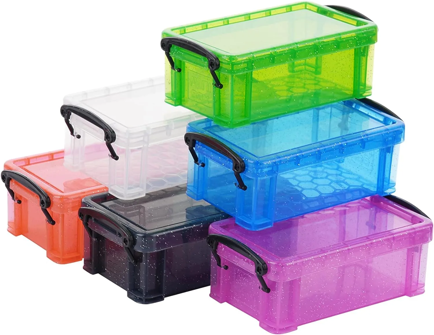 6Pcs Small Jewelry Storage Box Storage Containers Small Jewelry Container Earring Box and Lid