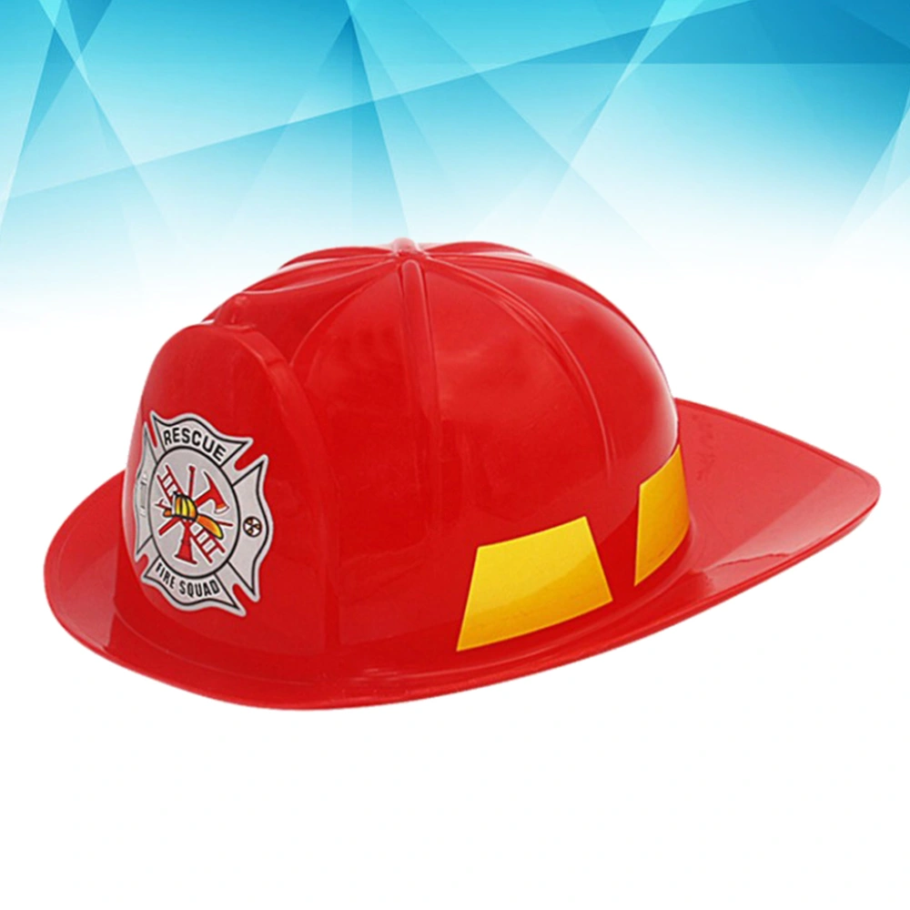 2pcs 27*22.5*10cm Kids Children Simulation Safety Helmet Pretend Role Play Hat Educational Toy Creative Construction Funny Gadgets (Red)