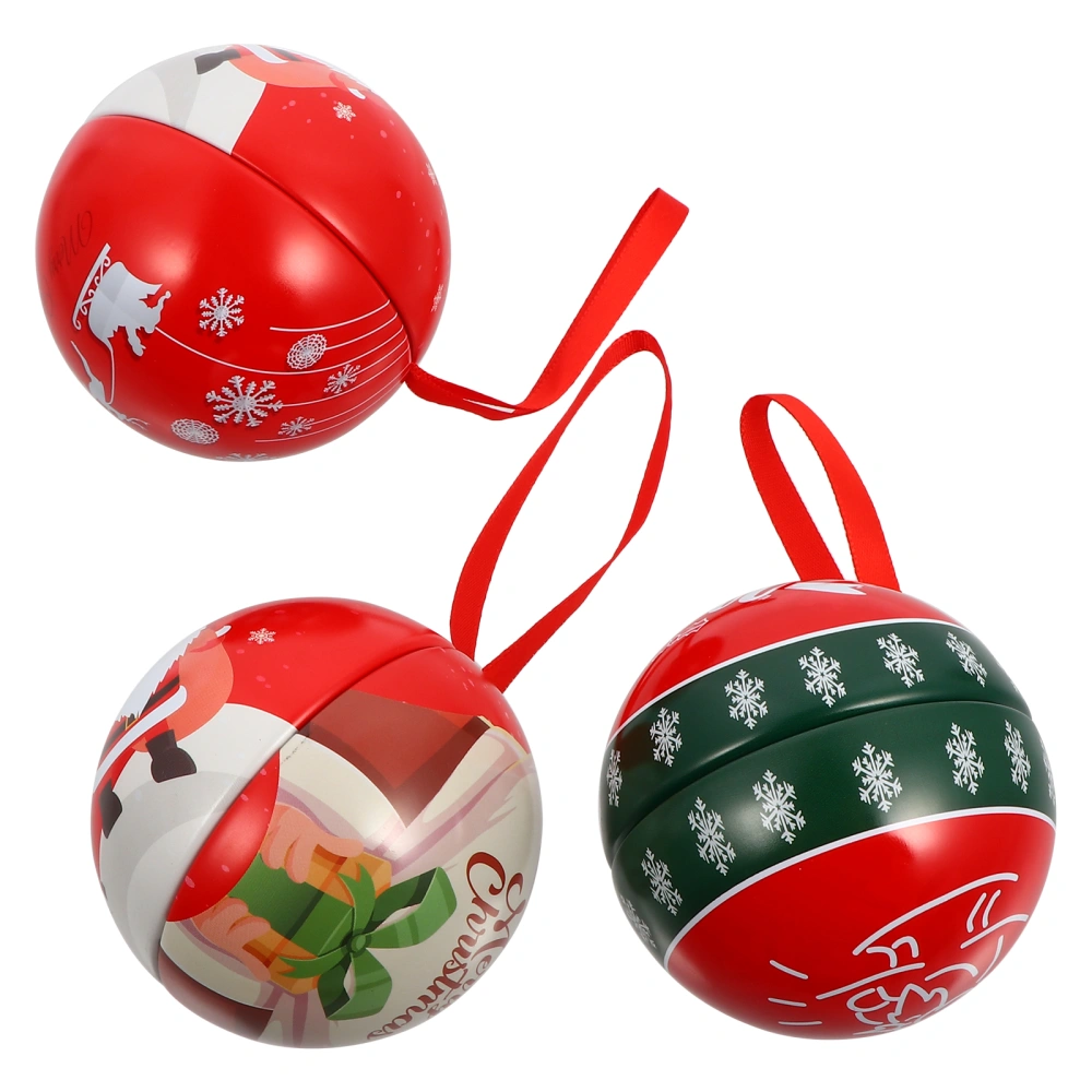 3pcs Christmas Ball Hollow Ball Christmas Tree Ornament Decor (Mixed Style)