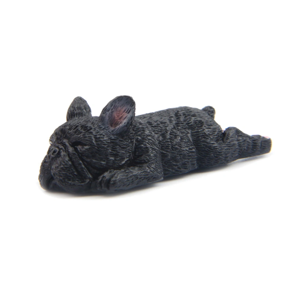 3D French Magnet Sleeping Dog Refrigerator Whiteboard Magnets for Office Home Decoration (Black)