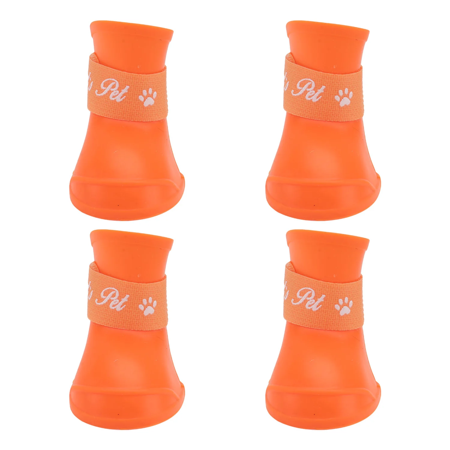 Little Pet Dog Puppy Anti-slip Rain Snow Boots Candy Colors Rubber Waterproof Boots Shoes - Size S (Orange)