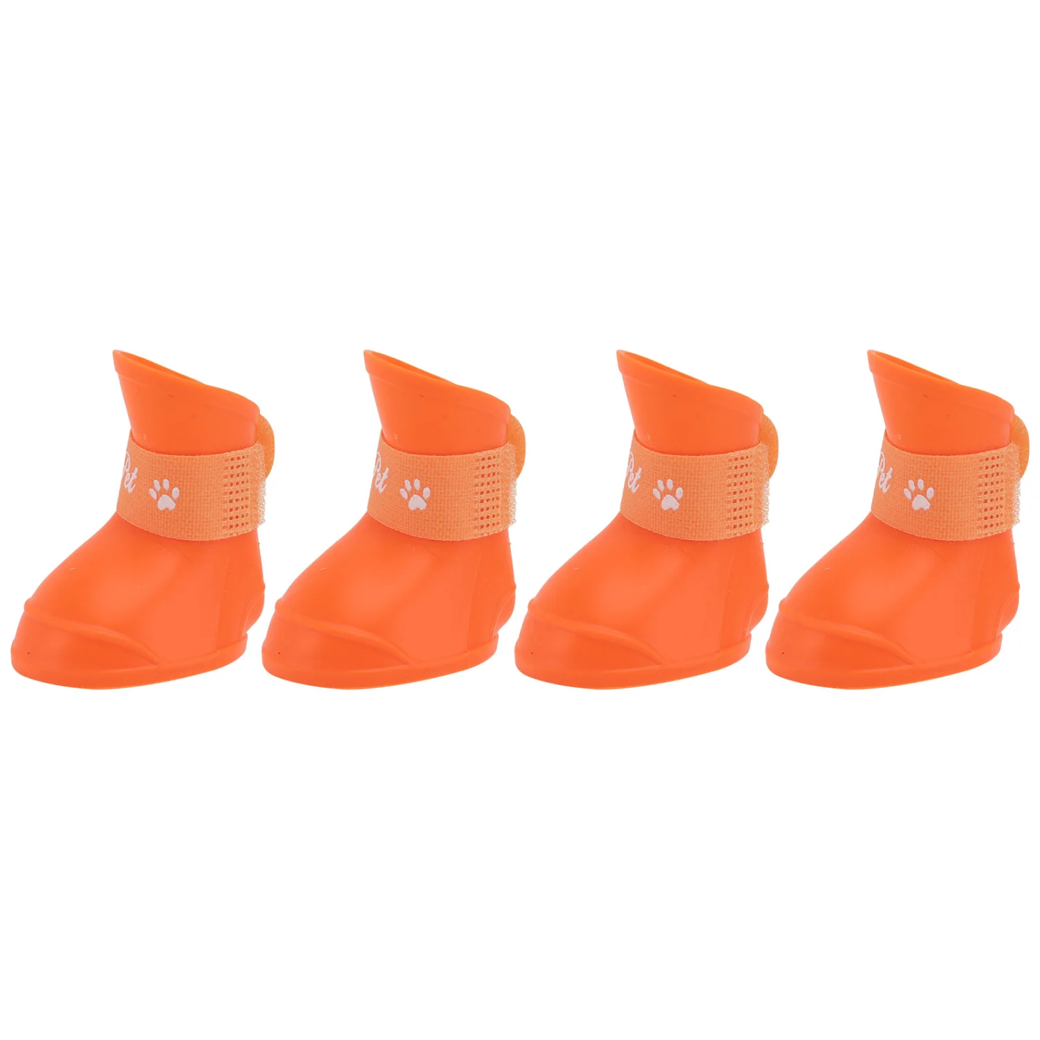 Little Pet Dog Puppy Anti-slip Rain Snow Boots Candy Colors Rubber Waterproof Boots Shoes - Size S (Orange)