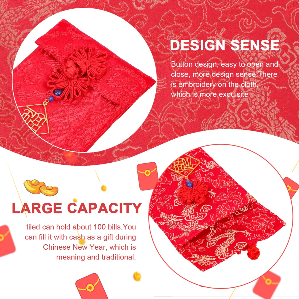 Chinese Style Red Envelope Creative Spring Festival Money Pocket Cloth Red Packet