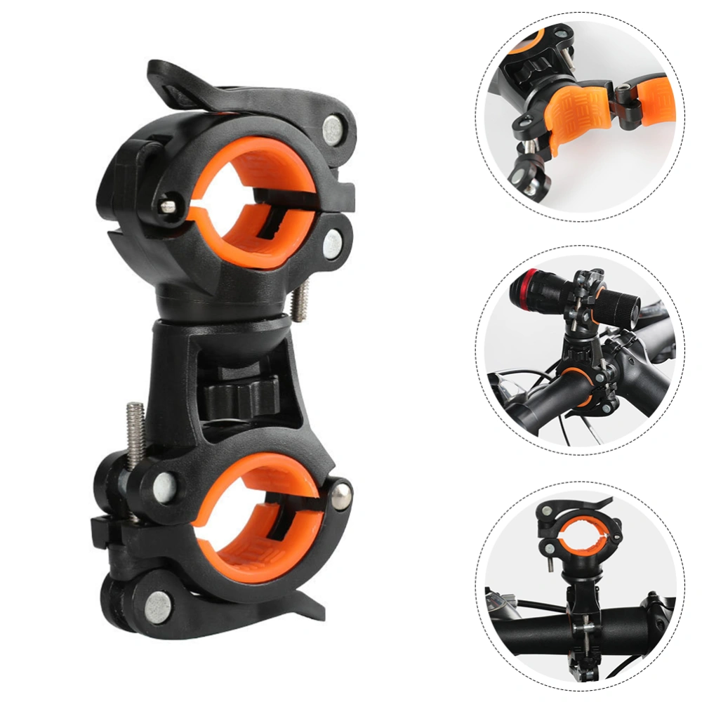 1Pc Cycling Bike Flashlight Rack Practical Bike Flashlight Rack Flashlight Holder (Orange)