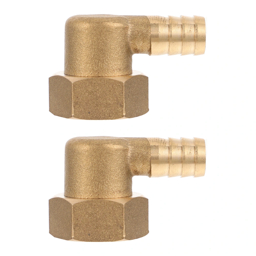 2pcs 1/2 Thickened 90 Degree Air Pipe Connectors practical Brass Pipe Fitting