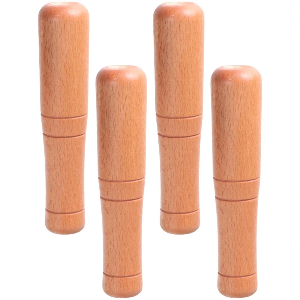 4 Pcs Wooden Pestle Garlic Grinding Rods Garlic Masher Food Grinding Sticks