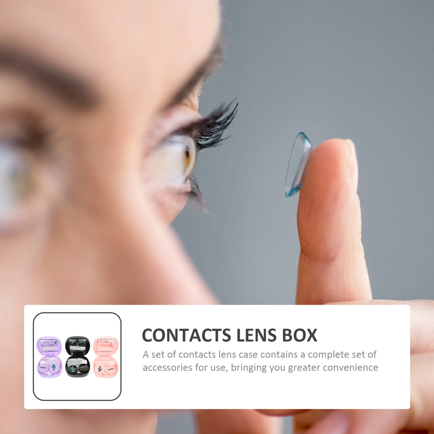 3pcs Portable Lens Cases Cosmetic Eye Lens Storage Containers Eye Care Cases