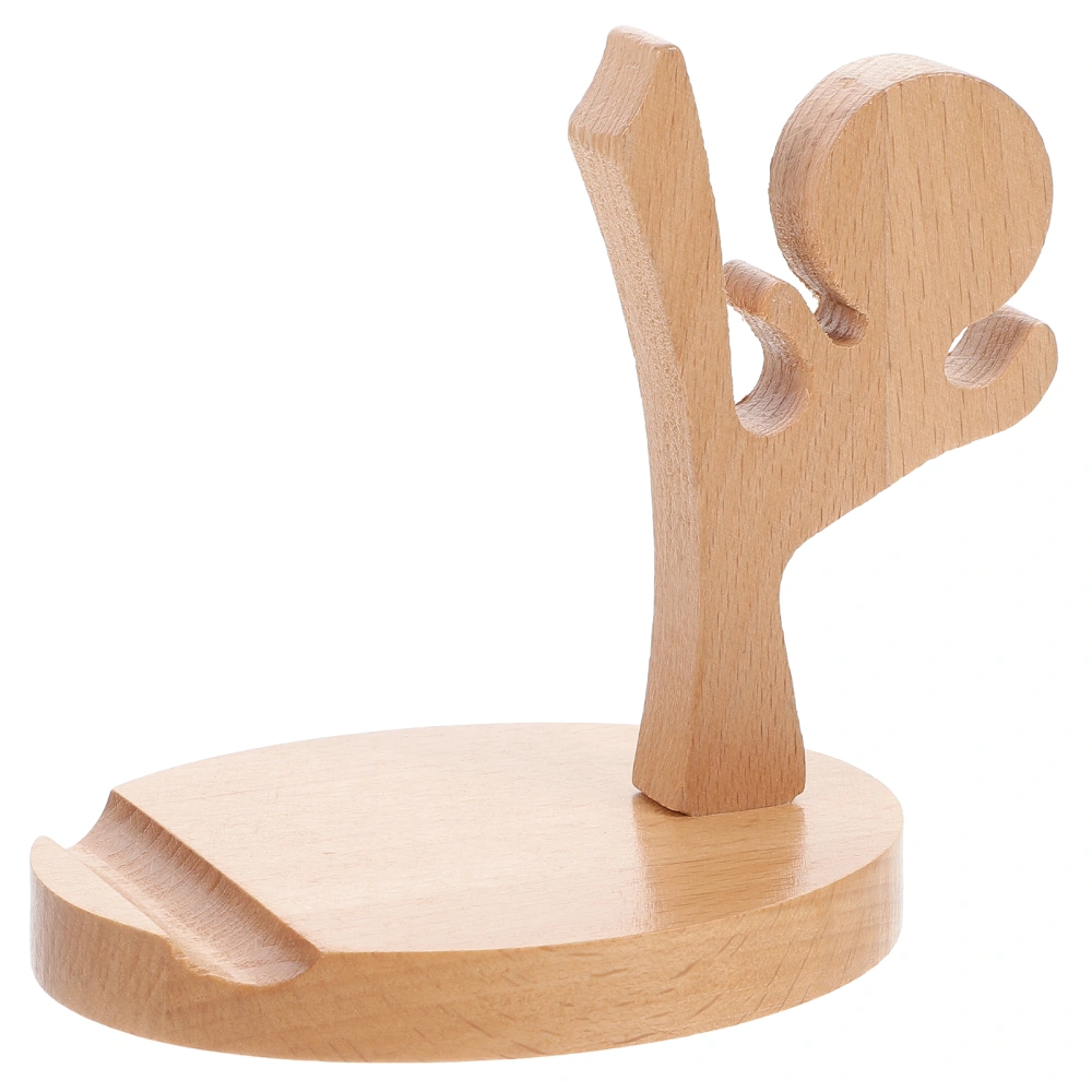 Wooden Mobile Phone Holder Creative Desktop Phone Rack Phone Support for Home