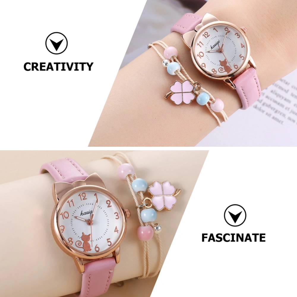 1 set of Women Watch Decorative Wrist Watch Female Watch Bracelet Decoration