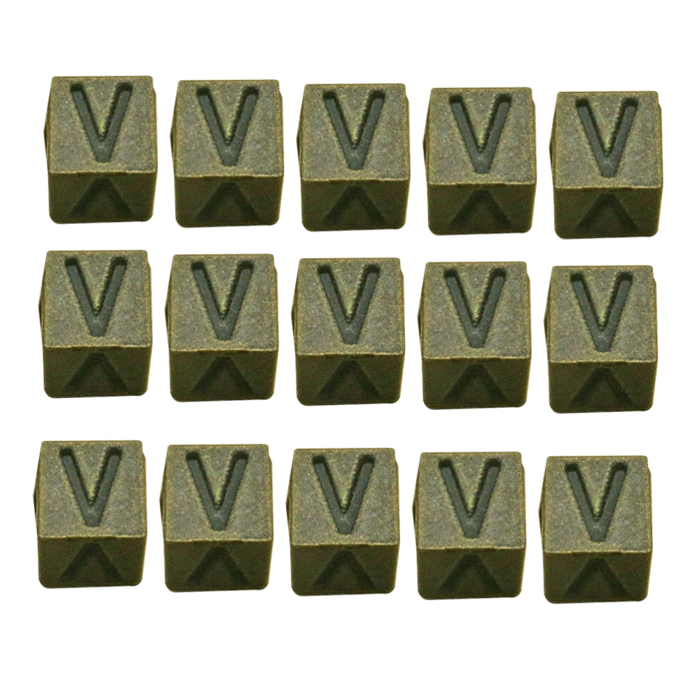 100PCS Square Alloy Spacer Beads Pendants Charms for Jewelry Making Art Craft DIY (Ancient Cyan, V)