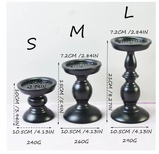 3pcs Metal Pillar Candle Holder Candlestick Holder Wedding Table Centerpiece Iron Candle Holder