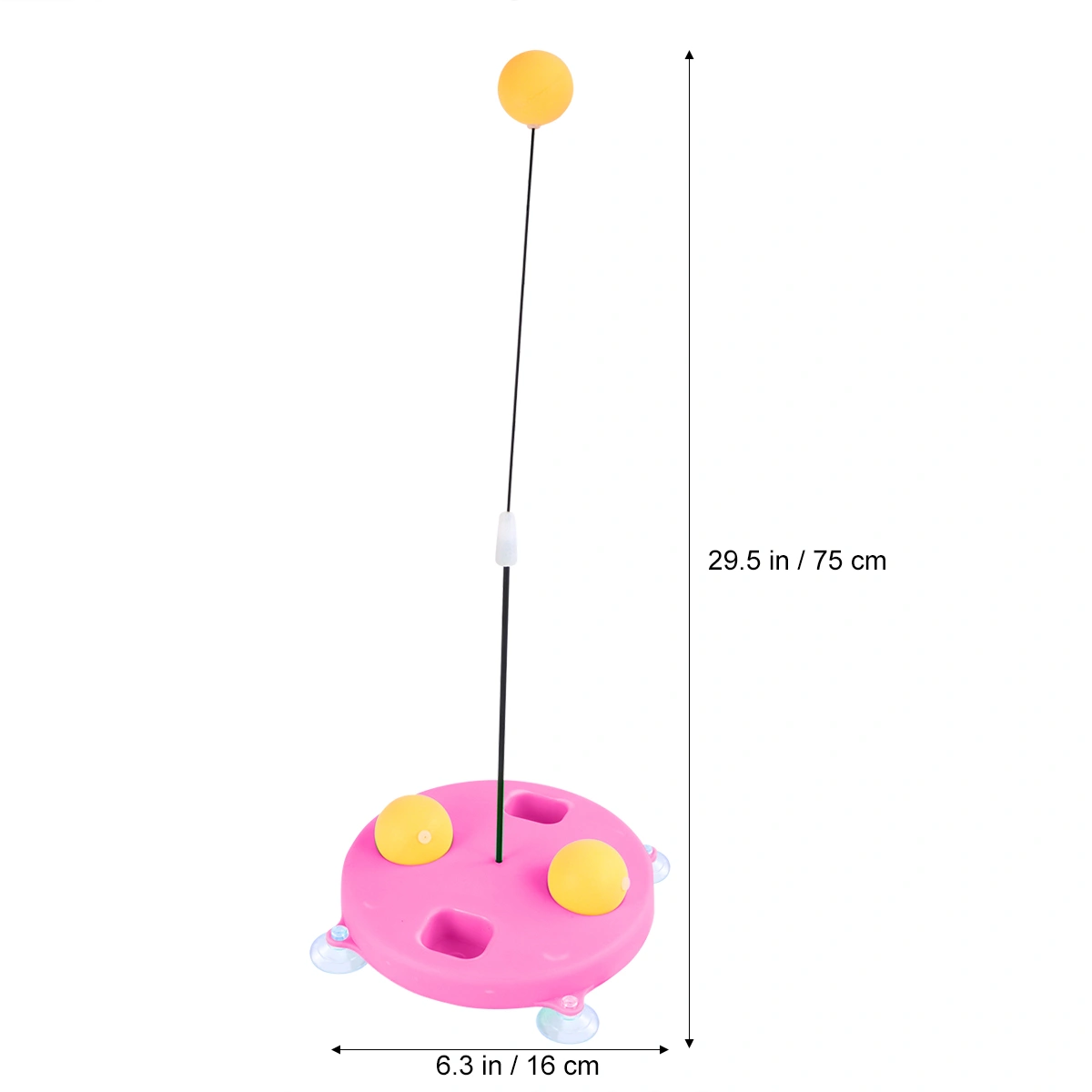 1 Set Table Tennis Device Elastic Table Tennis Training Appliance Sports Training Device Educational Plaything without Rackets for Boys Girls (Rosy)
