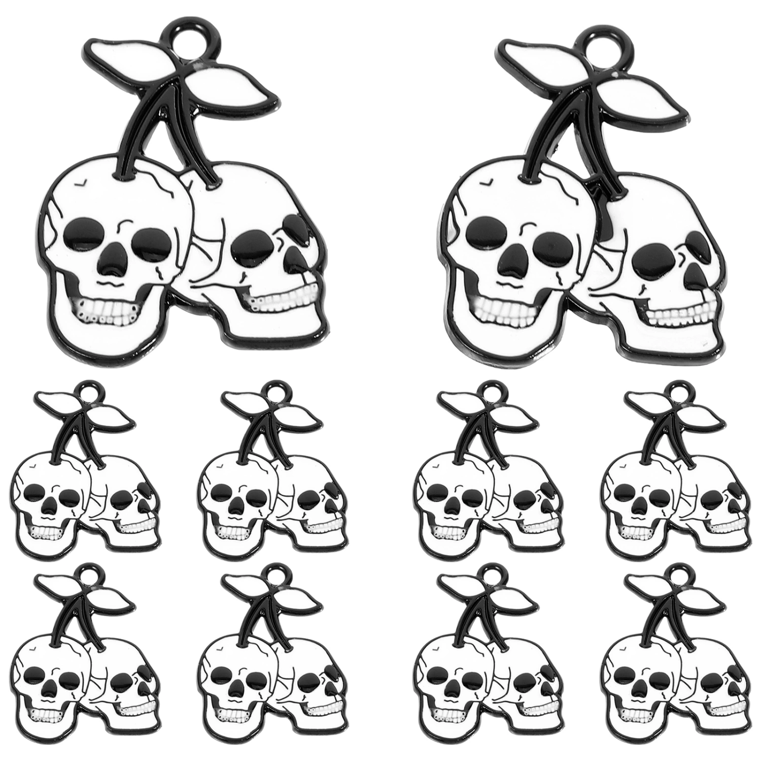 10Pcs Skull Charms Zinc Alloy Mini Skull Charms Halloween Jewelry Charms DIY Jewelry Supplies