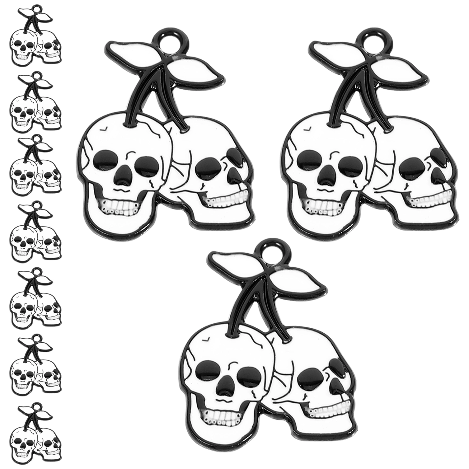 10Pcs Skull Charms Zinc Alloy Mini Skull Charms Halloween Jewelry Charms DIY Jewelry Supplies