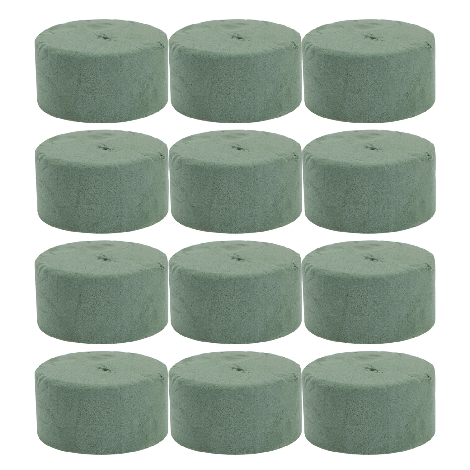 12PCS Round Flower Packaging Material Dried Flower Mud Fresh Flower Mud (Green)
